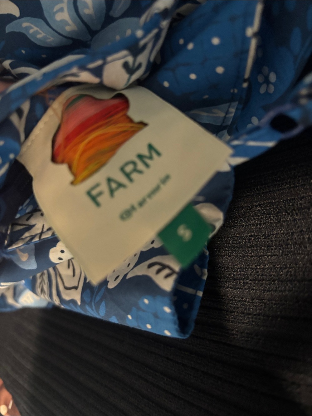 FARM Rio Blue and White Floral Midi Dress - Picture 4 of 4